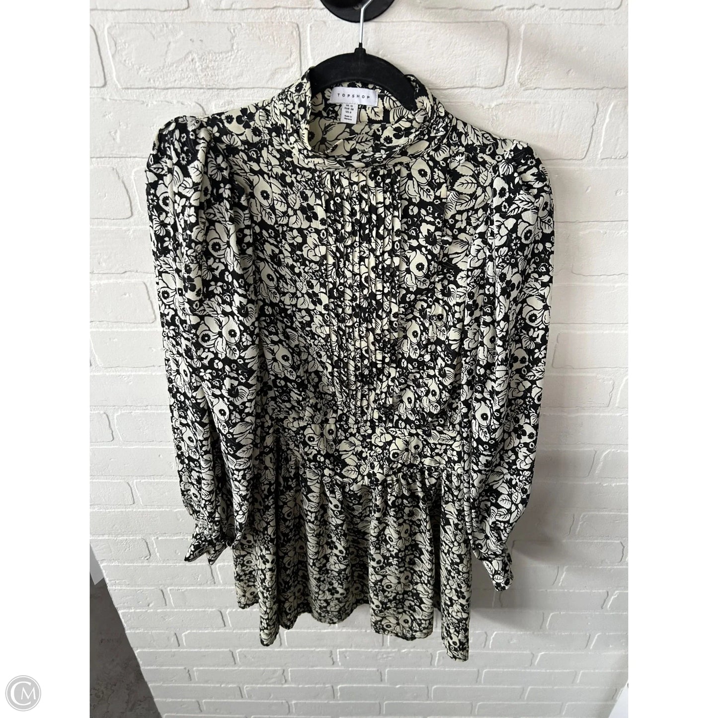 Dress Work By Top Shop In Black & Cream, Size: S