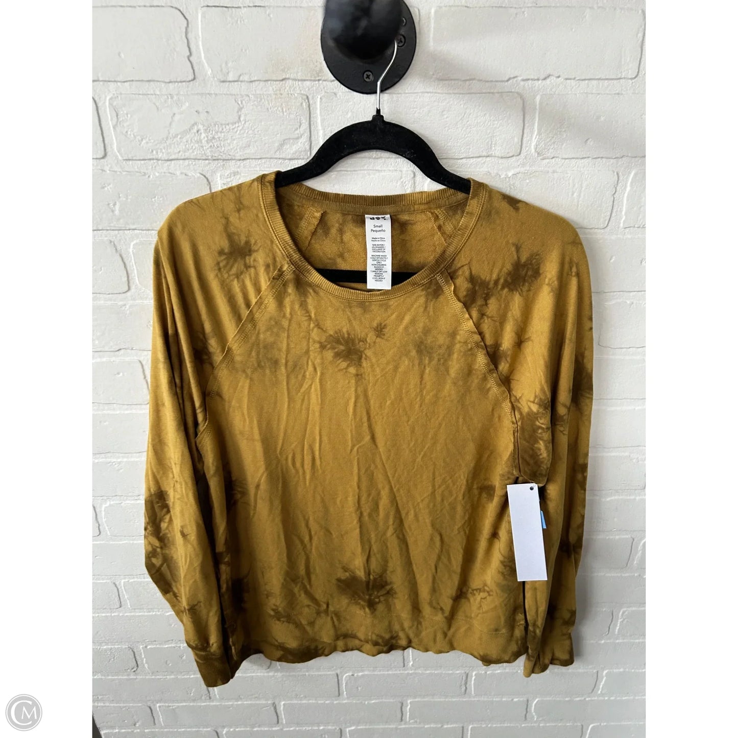Top Long Sleeve By Joy Lab In Gold, Size: S