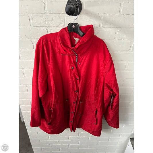 Jacket Utility By Laura Ashley In Red, Size: 3x