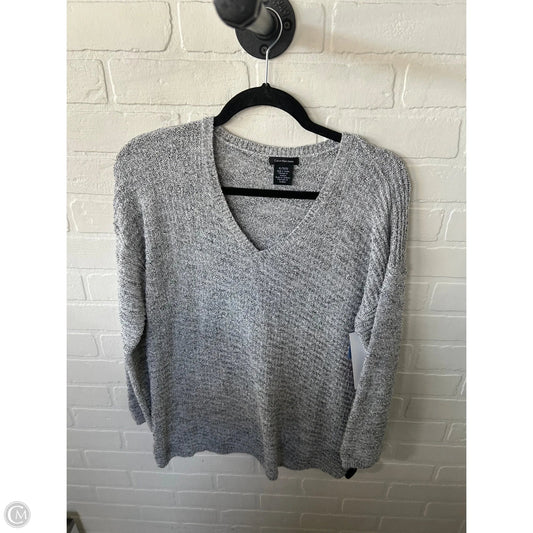 Sweater By Calvin Klein In Grey, Size: Xl