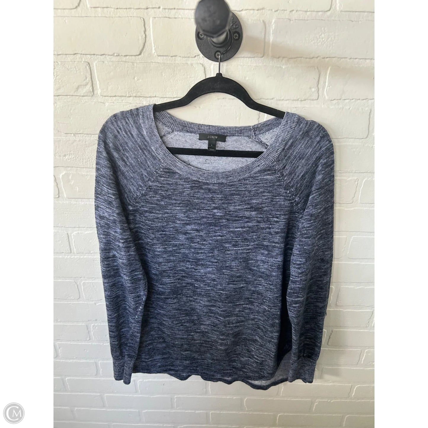 Sweater By J. Crew In Blue & Grey, Size: L