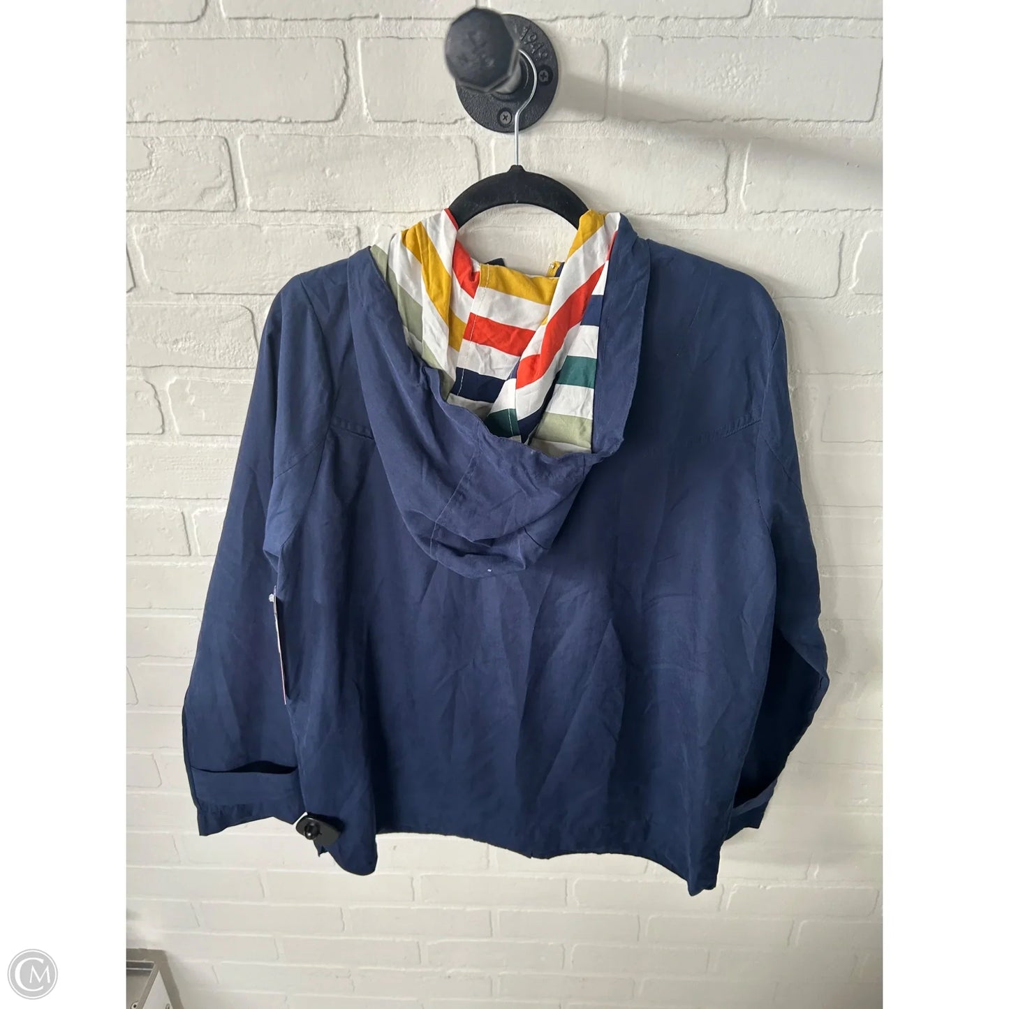 Jacket Windbreaker By Mine In Blue, Size: M