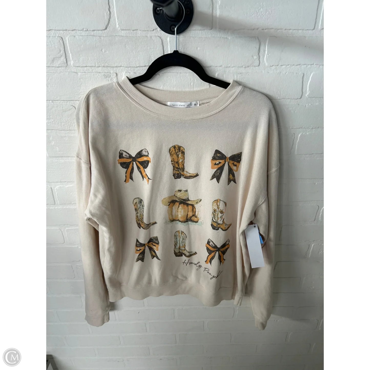 Sweatshirt Crewneck By Altard State In Cream & Yellow, Size: Xs