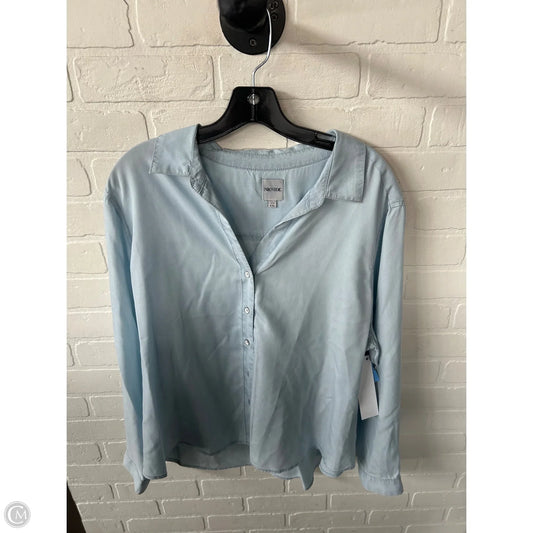 Top Long Sleeve By Nic + Zoe In Blue, Size: Xxl