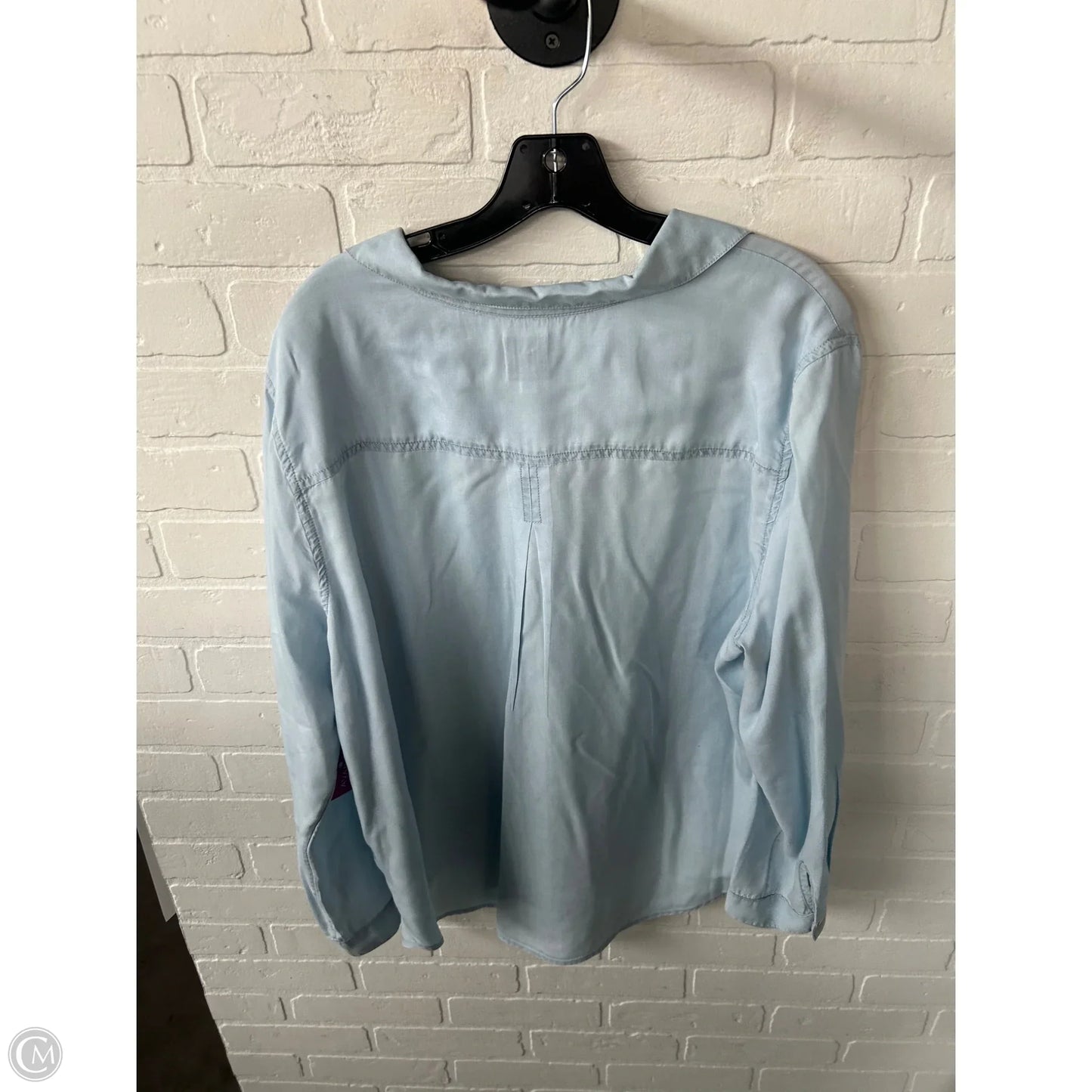 Top Long Sleeve By Nic + Zoe In Blue, Size: Xxl