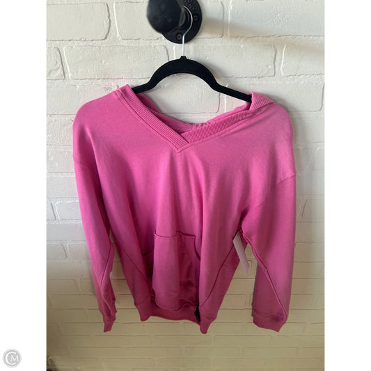 Sweatshirt Hoodie By Cmc In Pink, Size: M