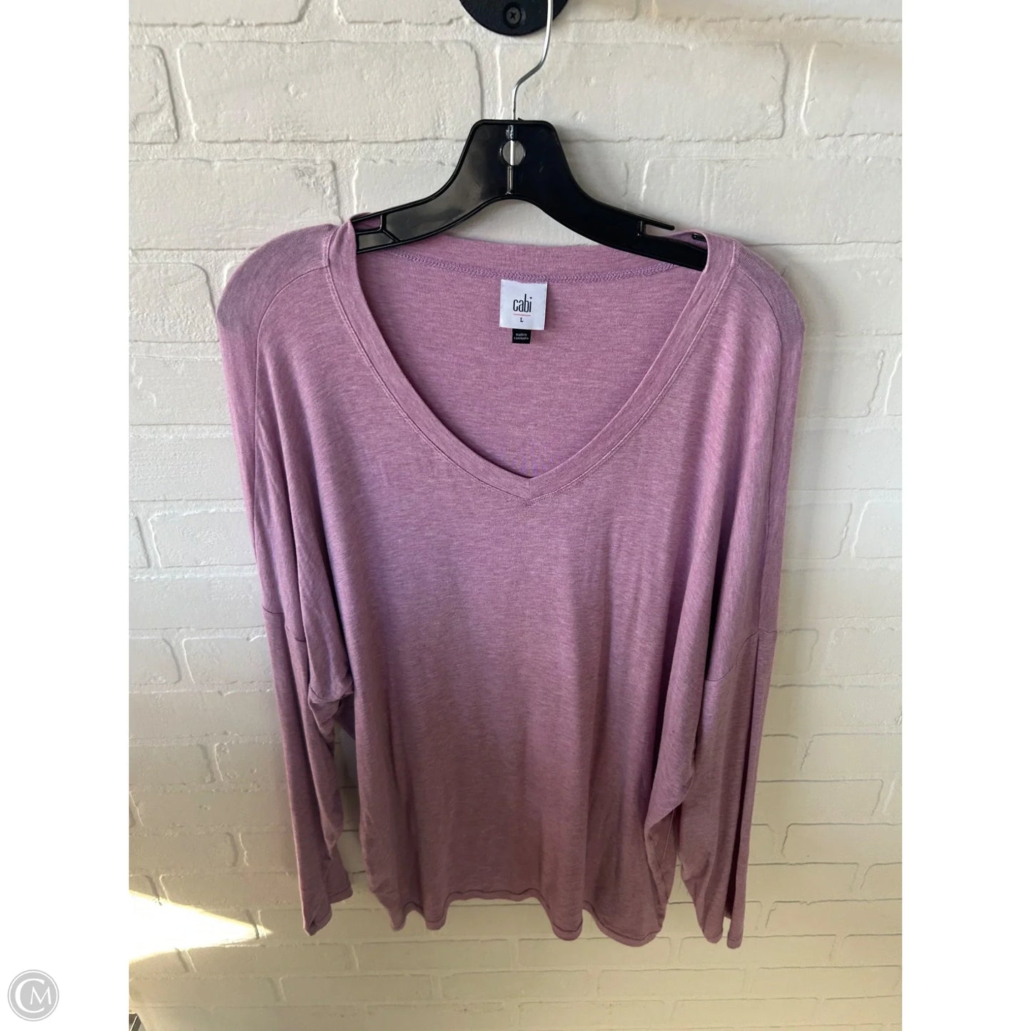 Top Long Sleeve By Cabi In Pink & Purple, Size: L