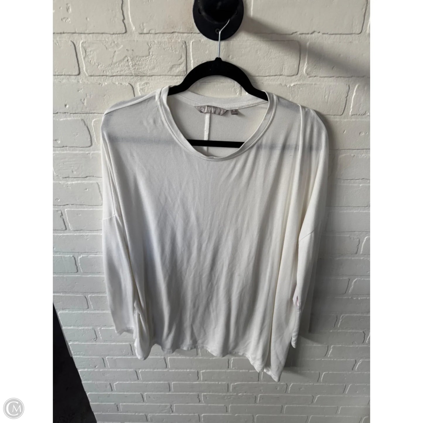 Top Long Sleeve By Athleta In Ivory, Size: S