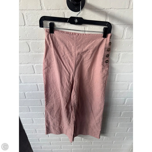 Pants Cropped By Good Luck Gem In Pink, Size: 8
