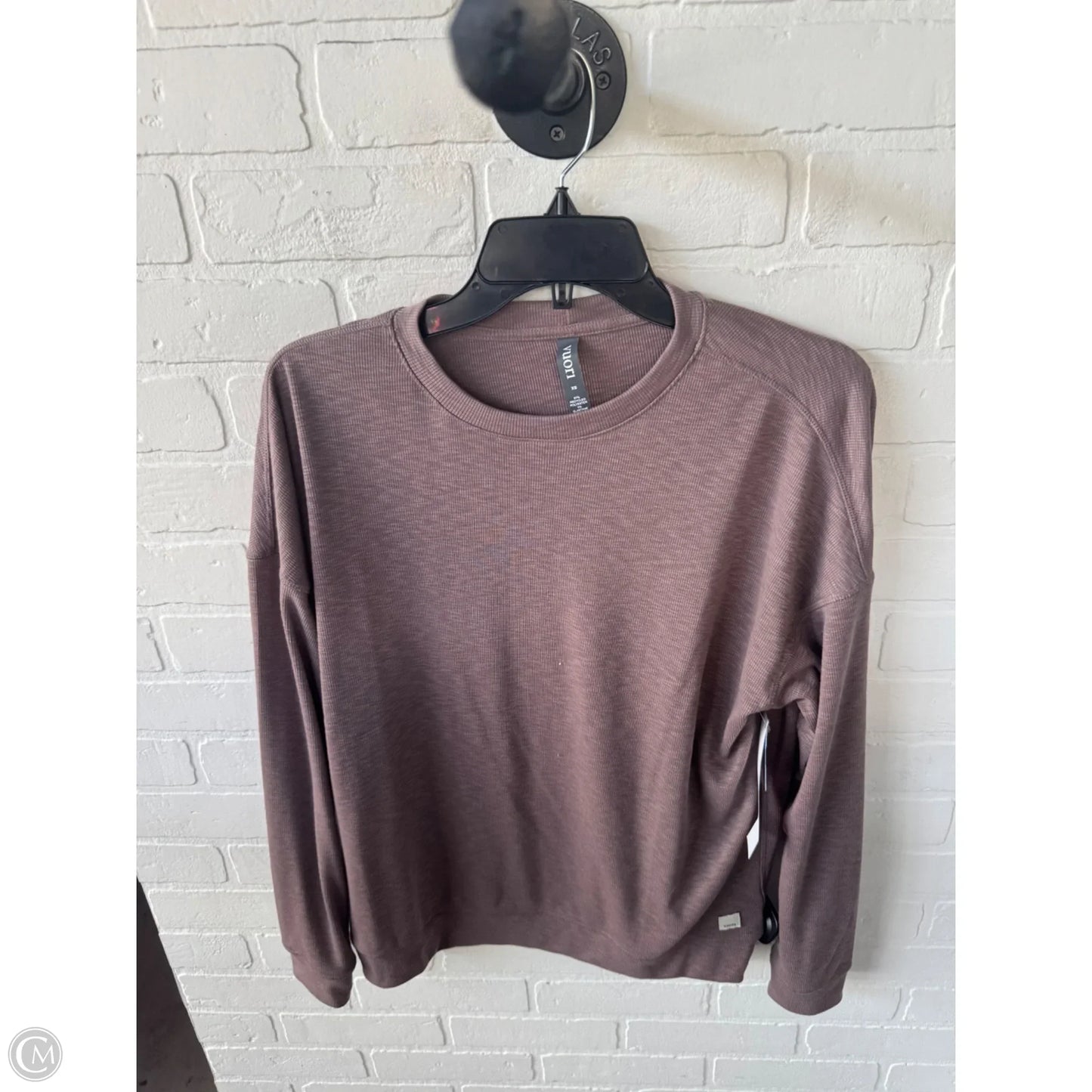 Athletic Top Long Sleeve Crewneck By Vuori In Brown & Pink, Size: Xs