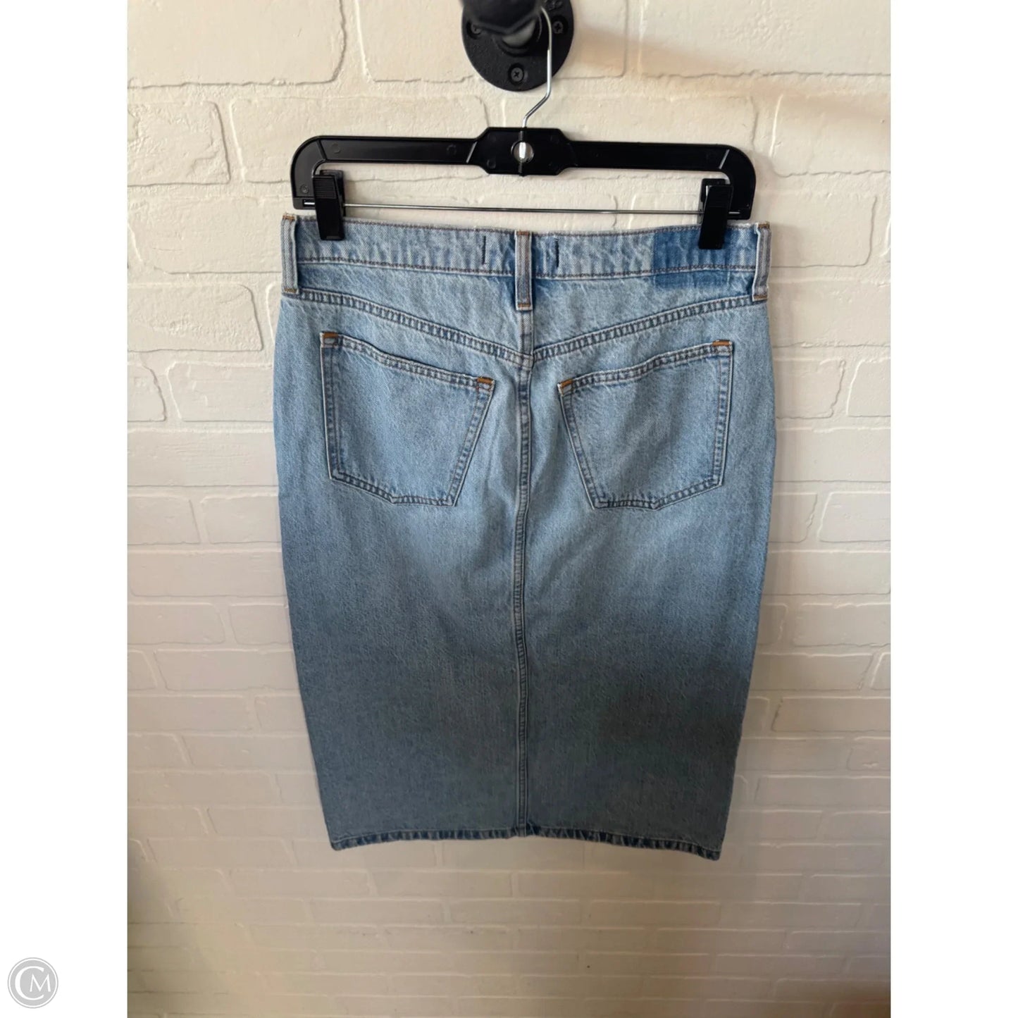 Skirt Midi By Abercrombie And Fitch In Blue Denim, Size: 6p