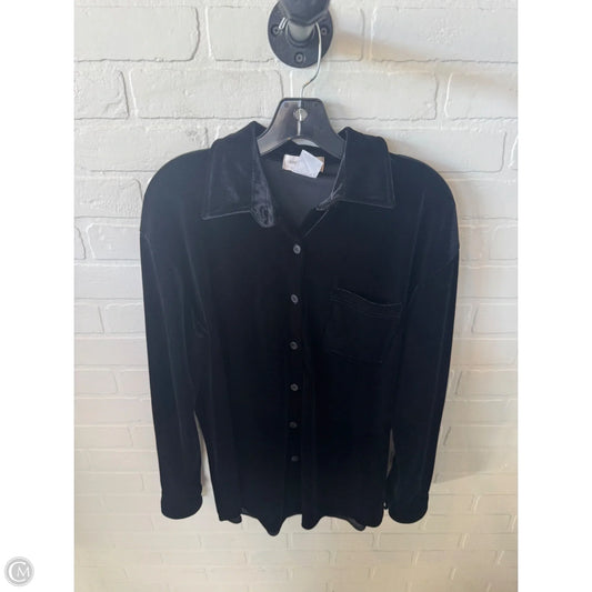 Top Long Sleeve By Jones New York In Black, Size: L