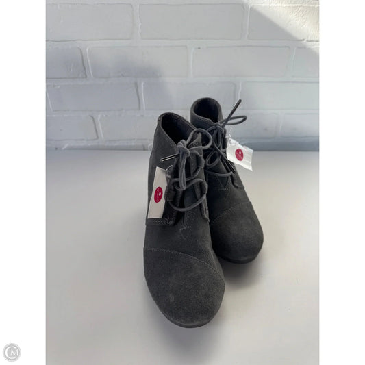 Boots Ankle Heels By Toms In Grey, Size: 8.5