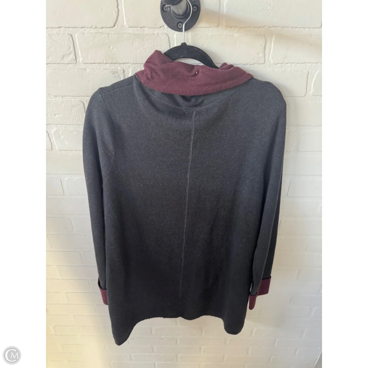 Sweater By Cynthia Rowley In Grey & Red, Size: Xl