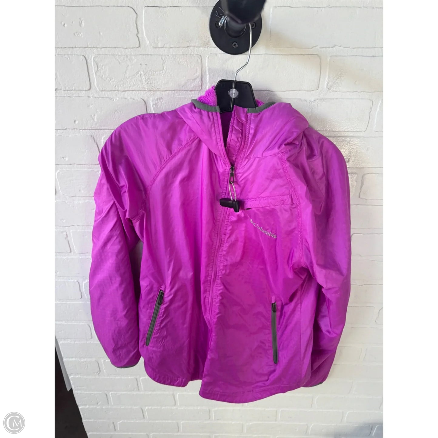 Jacket Windbreaker By Columbia In Pink, Size: S