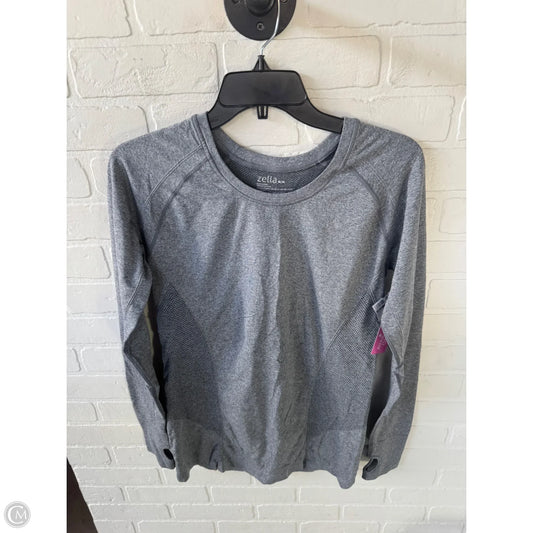 Athletic Top Long Sleeve Crewneck By Zella In Grey, Size: M