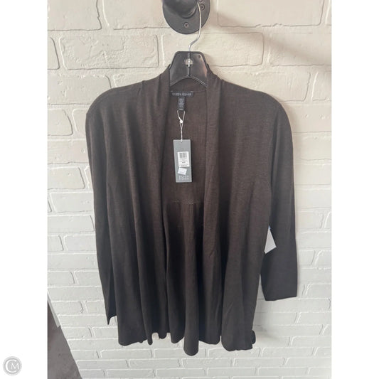 Sweater Cardigan By Eileen Fisher In Brown, Size: M