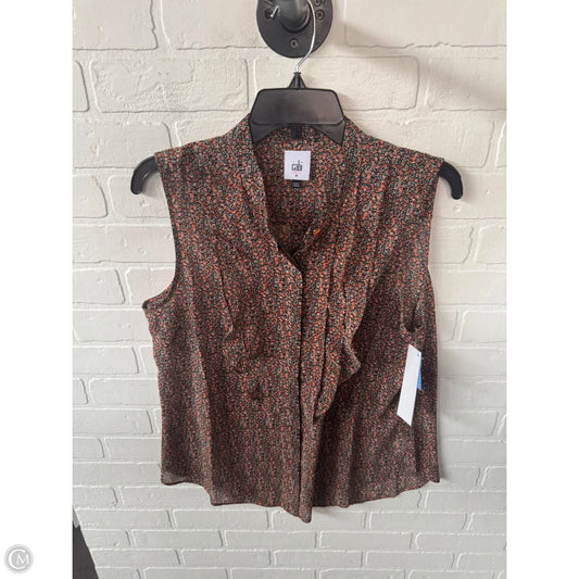 Blouse Sleeveless By Cabi In Orange, Size: M