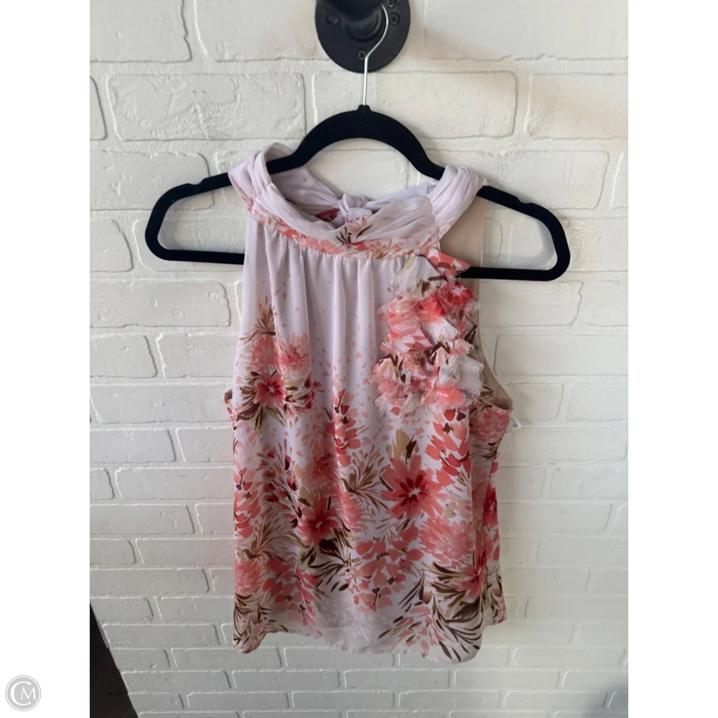 Blouse Sleeveless By Maurices In Orange & Tan, Size: L