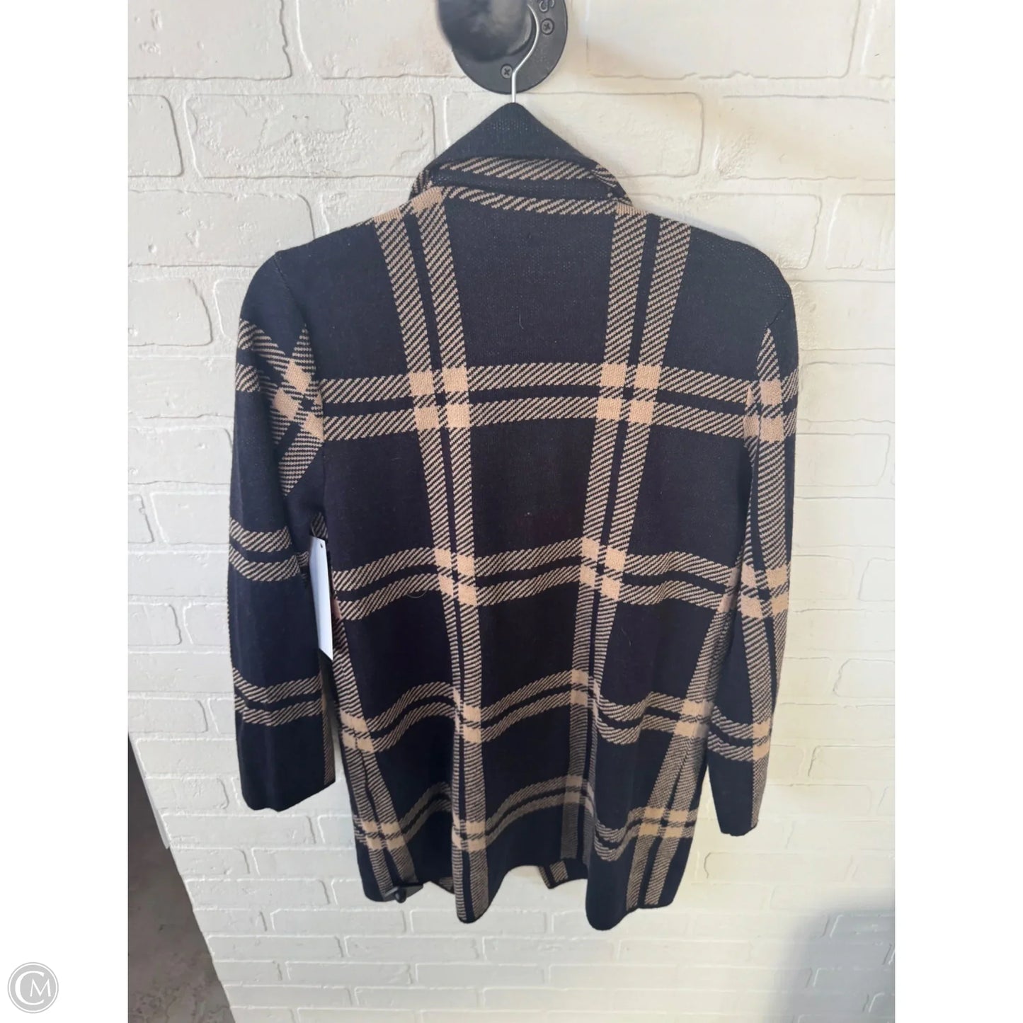 Blazer By Anne Klein In Black & Tan, Size: L