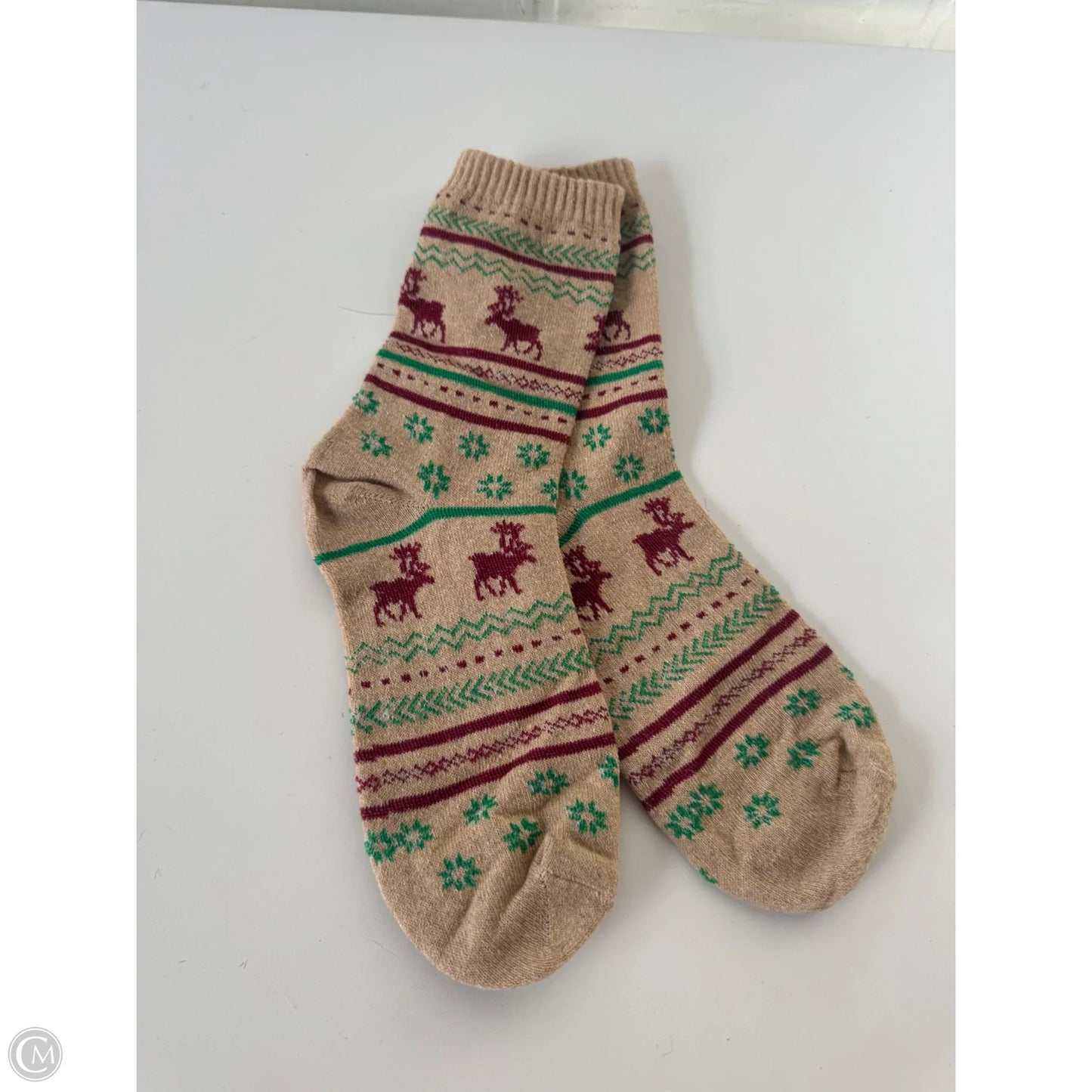 Socks By Clothes Mentor In Red & Tan, Size: 0