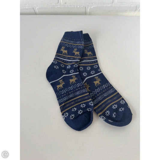 Socks By Clothes Mentor In Blue & Tan, Size: Osfm