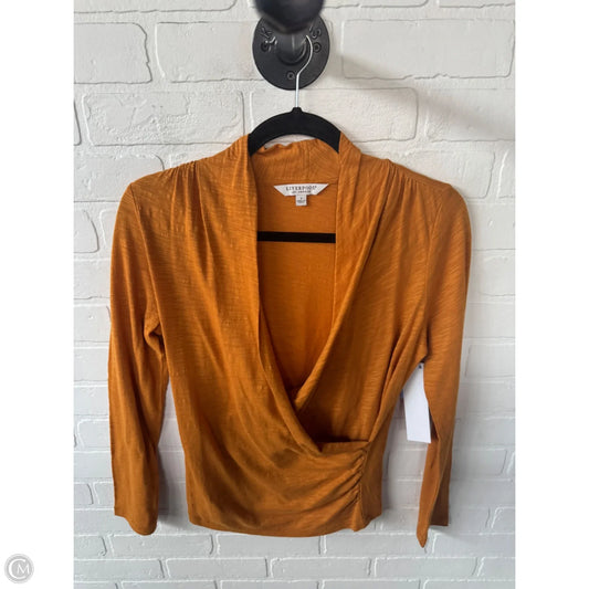 Top Long Sleeve By Liverpool In Gold, Size: S
