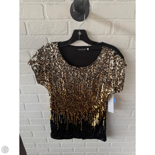 Top Sleeveless By Clothes Mentor In Black & Gold, Size: Xs