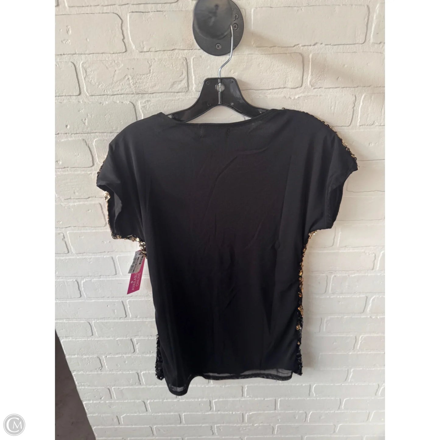 Top Sleeveless By Clothes Mentor In Black & Gold, Size: Xs