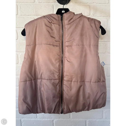 Vest Puffer & Quilted By No Comment In Tan & White, Size: S