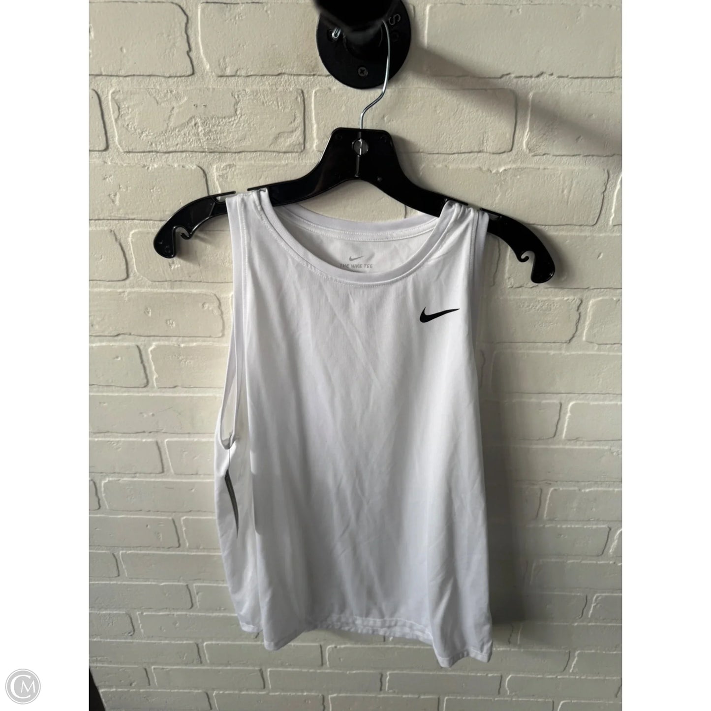 Athletic Tank Top By Nike In White, Size: M