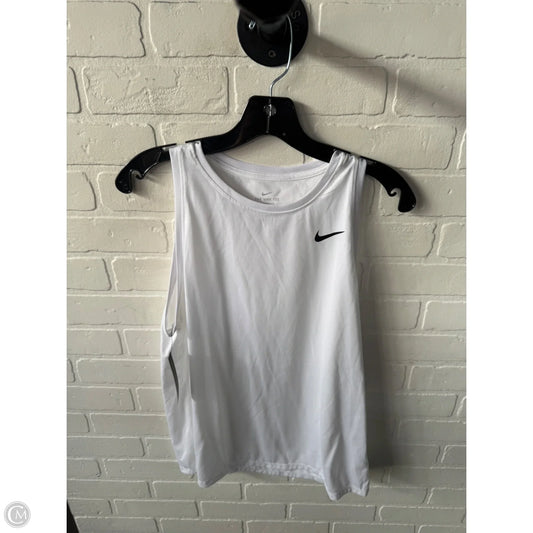 Athletic Tank Top By Nike In White, Size: M