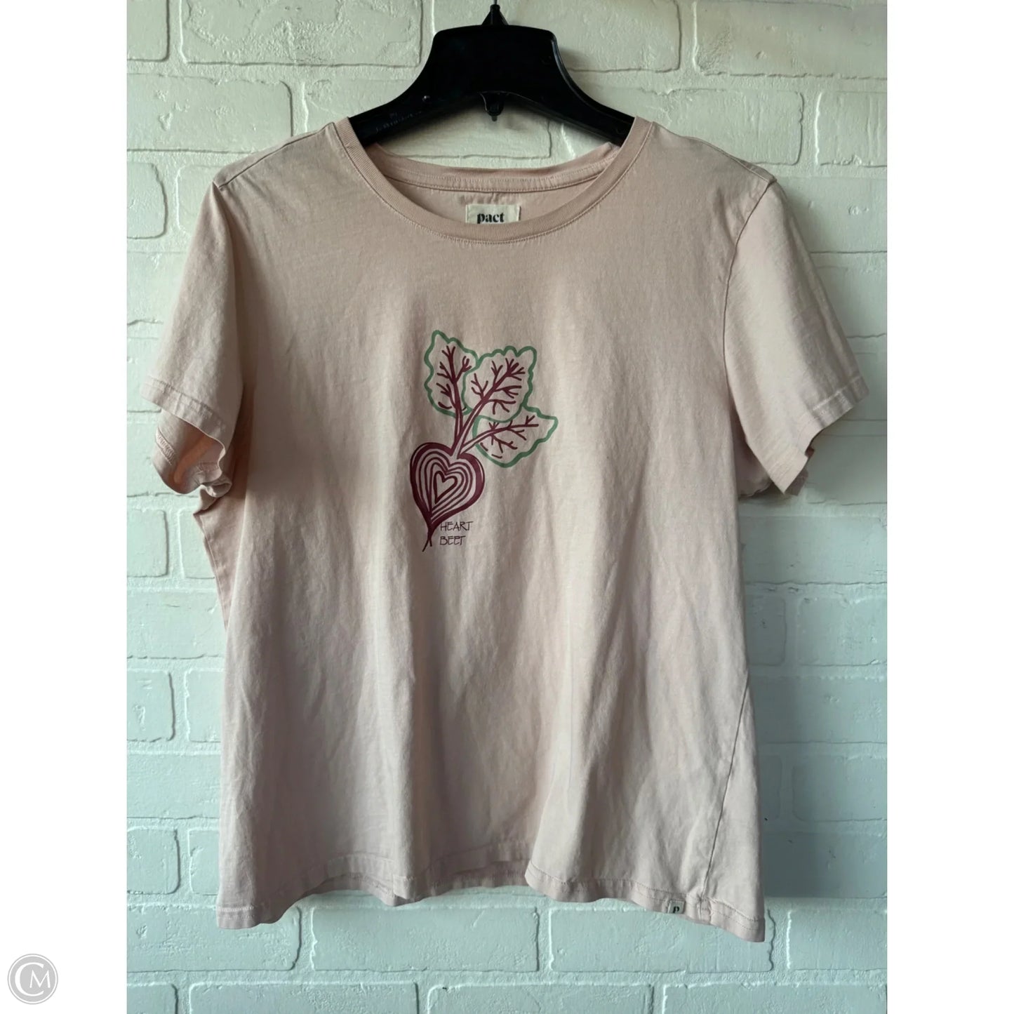 Top Short Sleeve Basic By Pact In Pink, Size: Xl