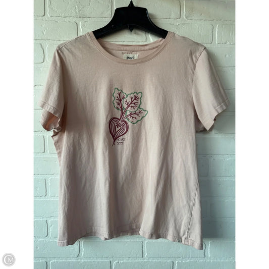 Top Short Sleeve Basic By Pact In Pink, Size: Xl