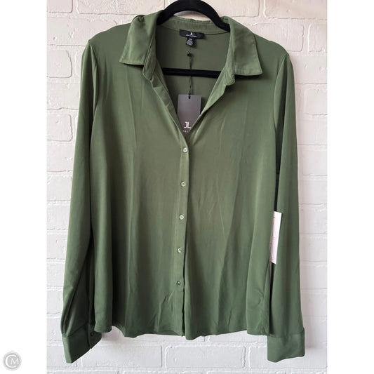 Top Long Sleeve By Jules & Leopold In Green, Size: L