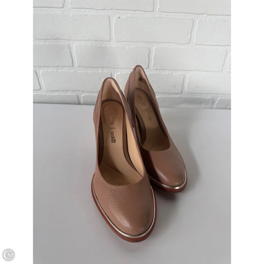 Shoes Heels Block By Clarks In Brown, Size: 6.5