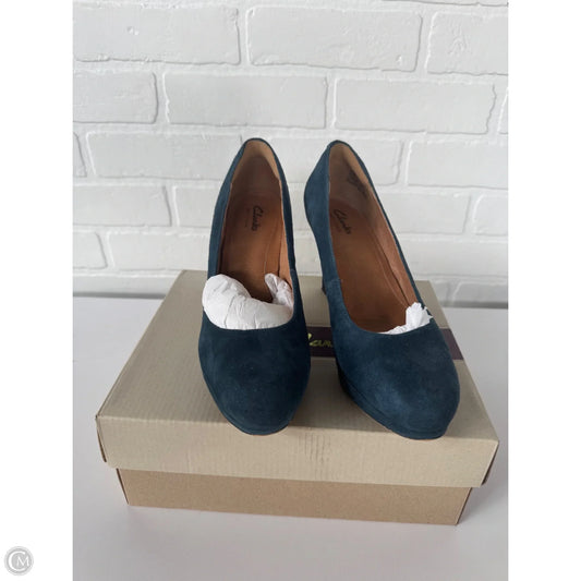 Shoes Heels Block By Clarks In Teal, Size: 6.5
