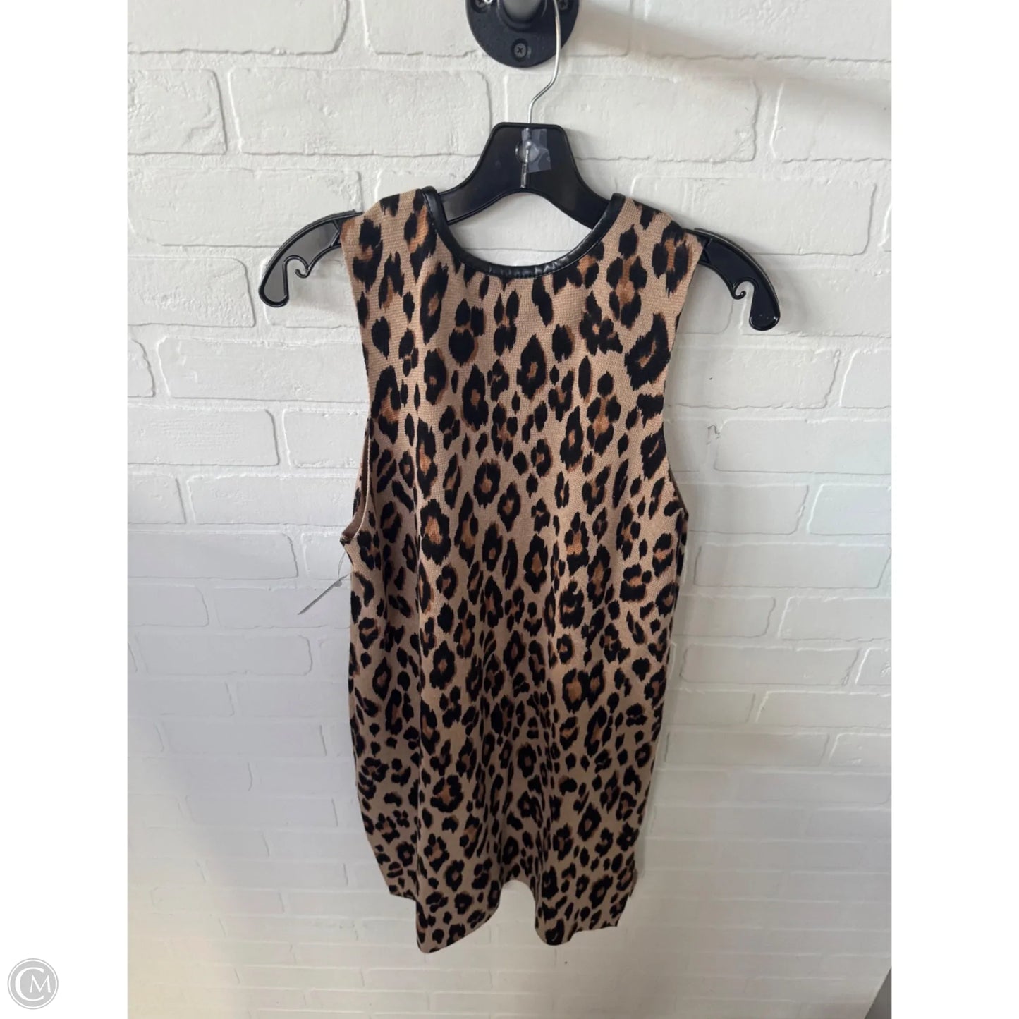 Vest Sweater By Chicos In Animal Print, Size: M