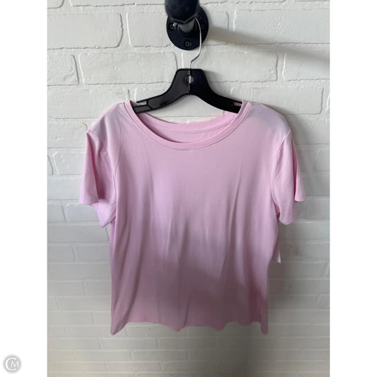 Top Short Sleeve Basic By Amazon Essentials In Pink, Size: L