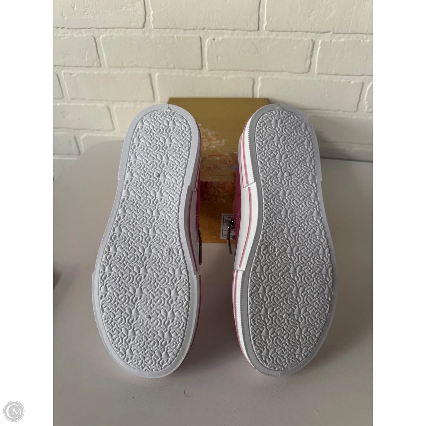 Shoes Sneakers By Very G In Pink & White, Size: 8