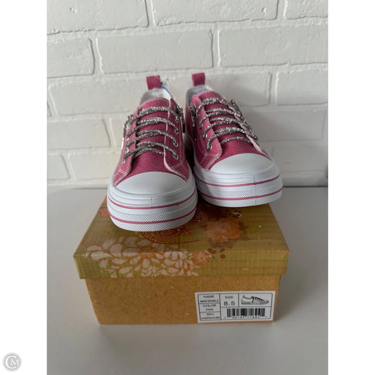 Shoes Sneakers By Very G In Pink & White, Size: 8.5