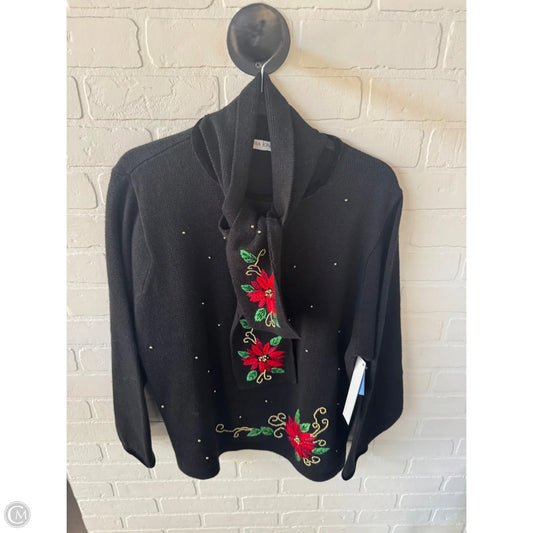 Sweater By Victoria Jones In Black & Gold, Size: Xl