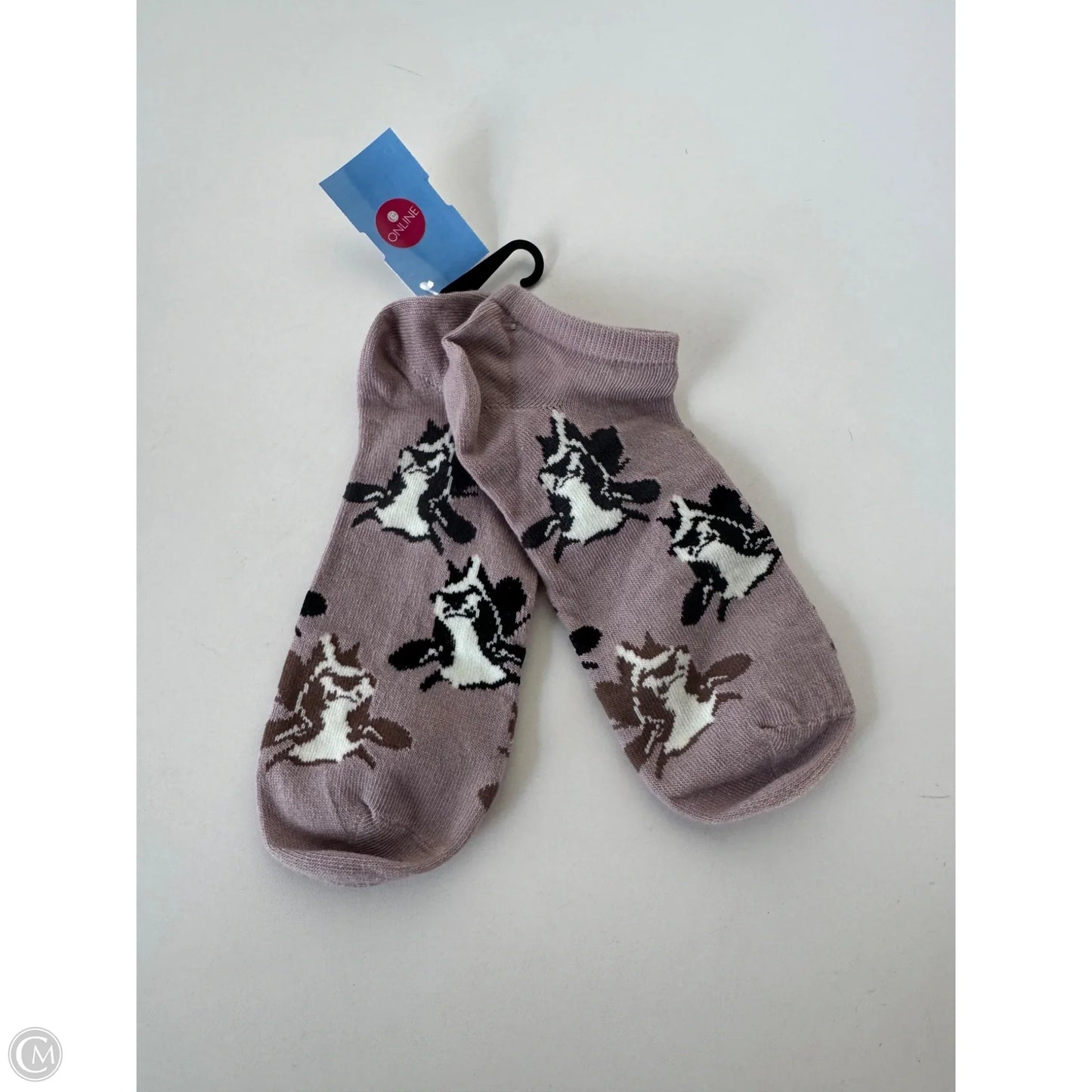 Socks By Clothes Mentor In Brown & White, Size: 0