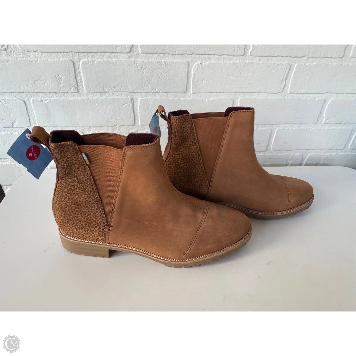 Boots Ankle Flats By Toms In Brown, Size: 10