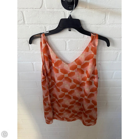 Blouse Sleeveless By Cabi In Orange & Tan, Size: M