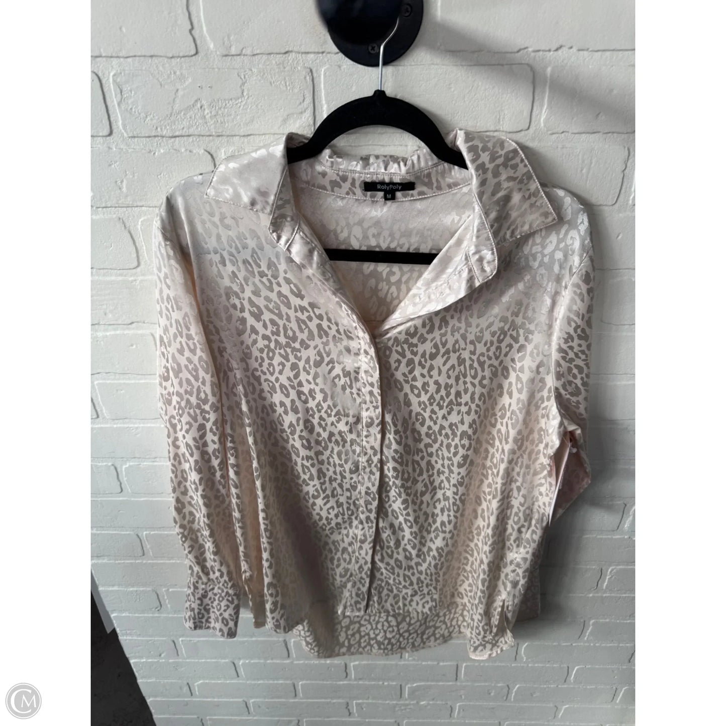 Blouse Long Sleeve By Clothes Mentor In Pink, Size: M
