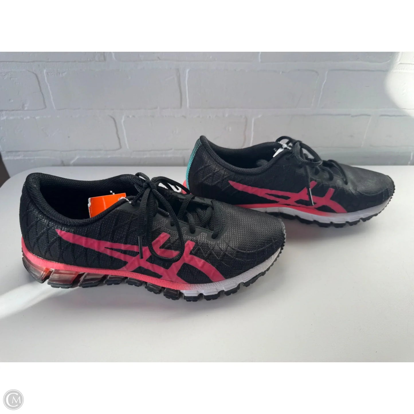 Shoes Athletic By Asics In Black & Pink, Size: 8.5