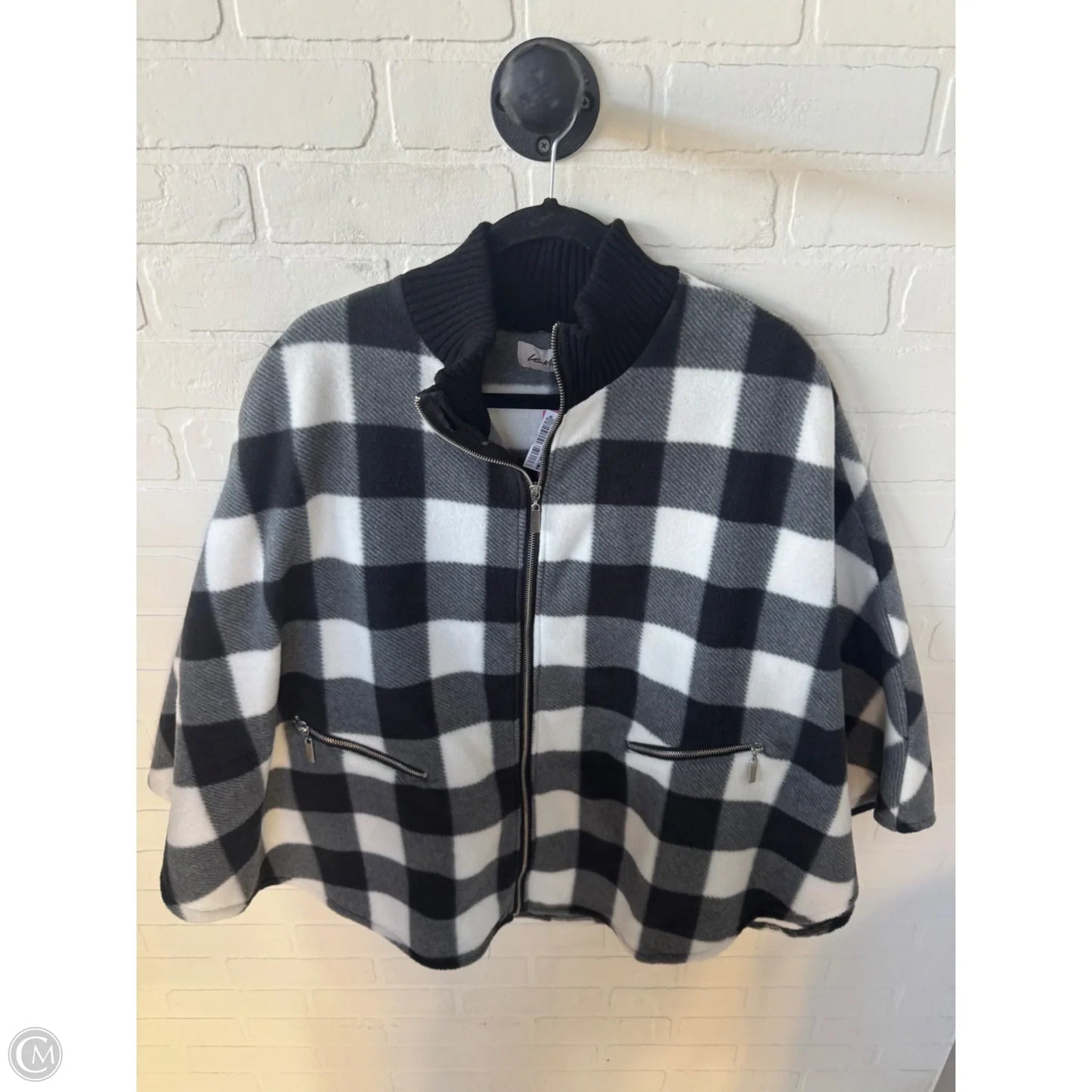 Poncho By Cme In Black & White, Size: Osfm