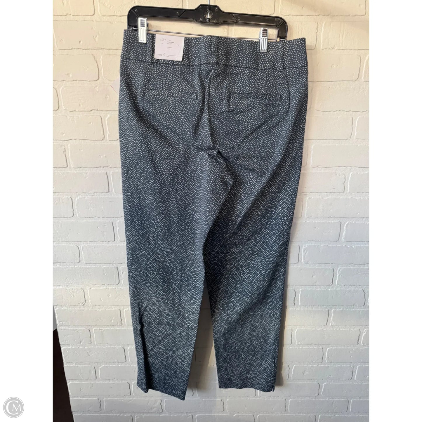 Pants Cropped By Loft In Blue & White, Size: 4l