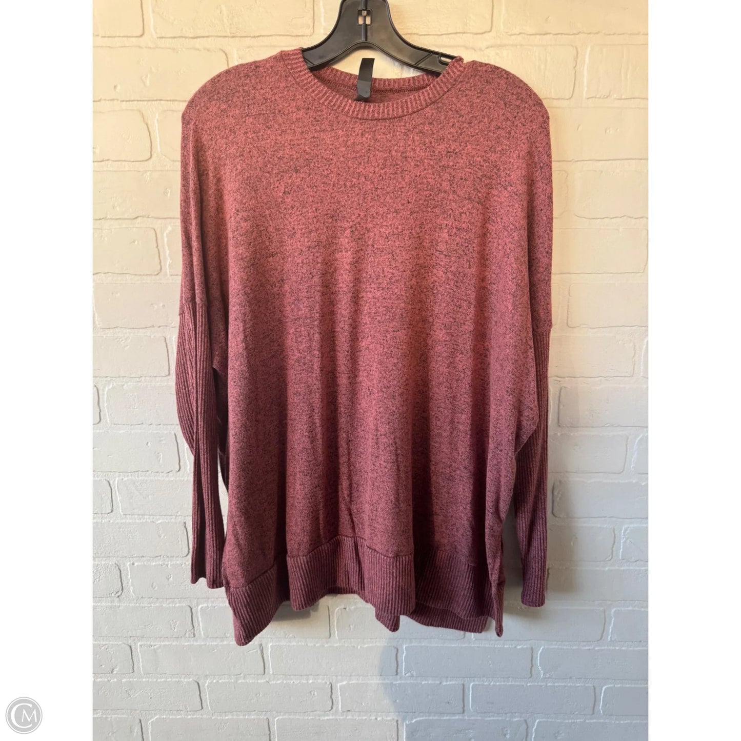 Top Long Sleeve By Alya In Red, Size: M